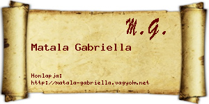 Matala Gabriella névjegykártya