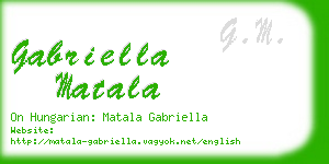 gabriella matala business card